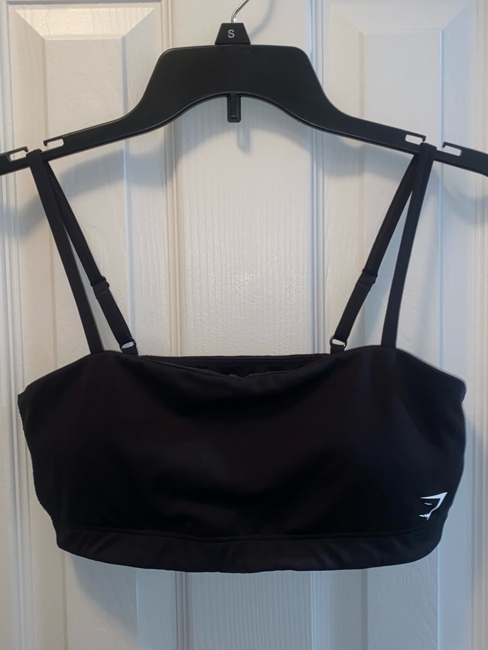 Gymshark Black Bandeau w/ Straps Sports Bra